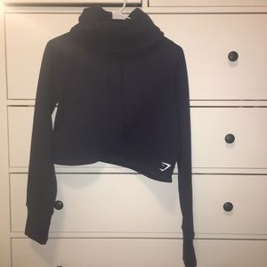 Gymshark Tops - Gymshark Slouch Cropped Hoodie Medium Gymshark Tops - Gymshark Slouch Cropped Hoodie Medium